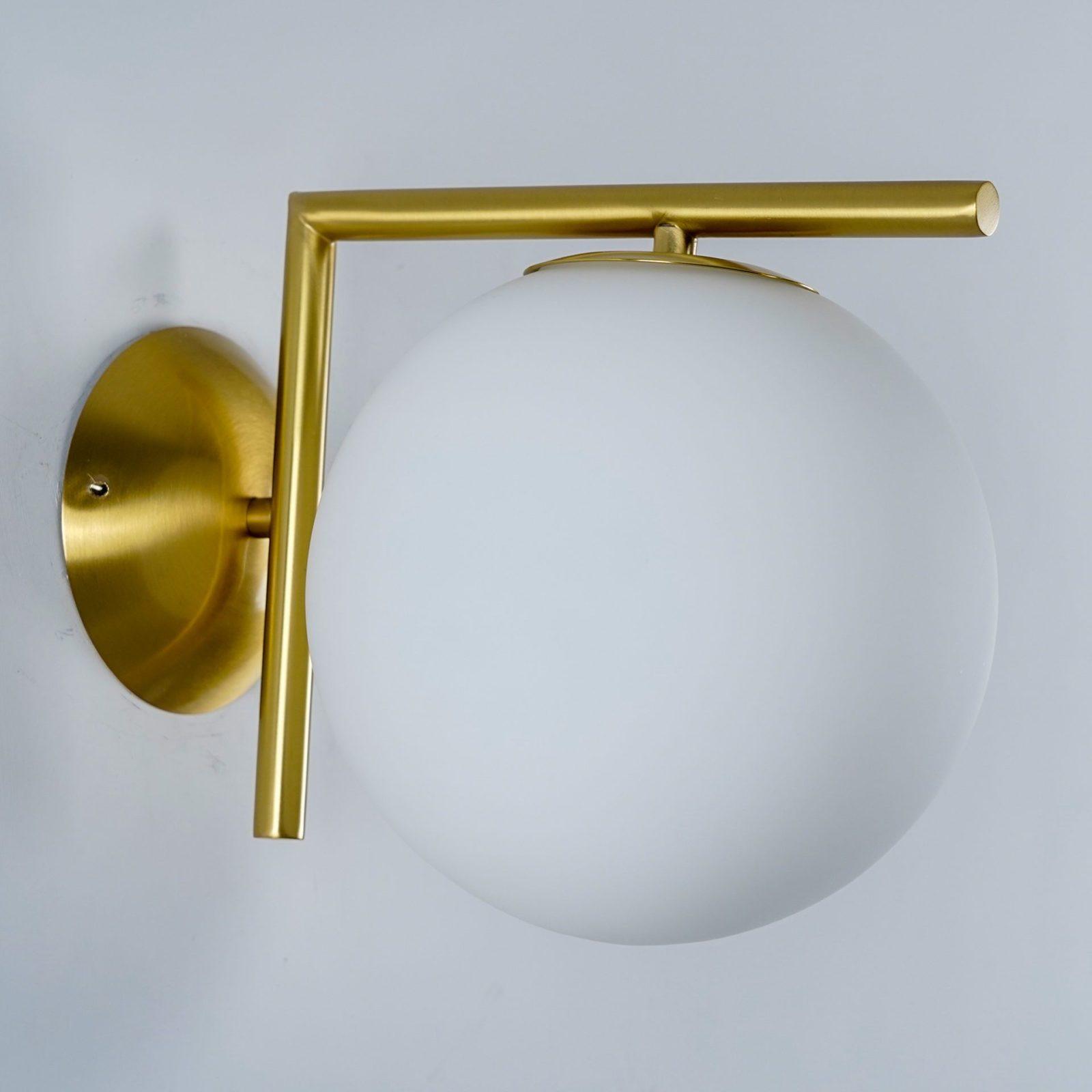 Joanna Modern Minimalist Opal Blown Glass Wall Lamp-Neutral Decor