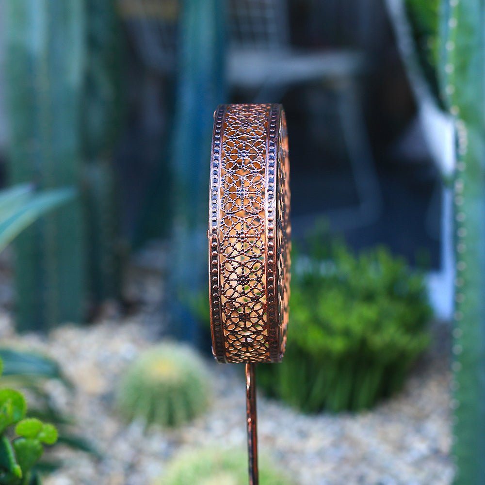 Francis Bohemian Solar Hollow Drum LED Outdoor Lamp