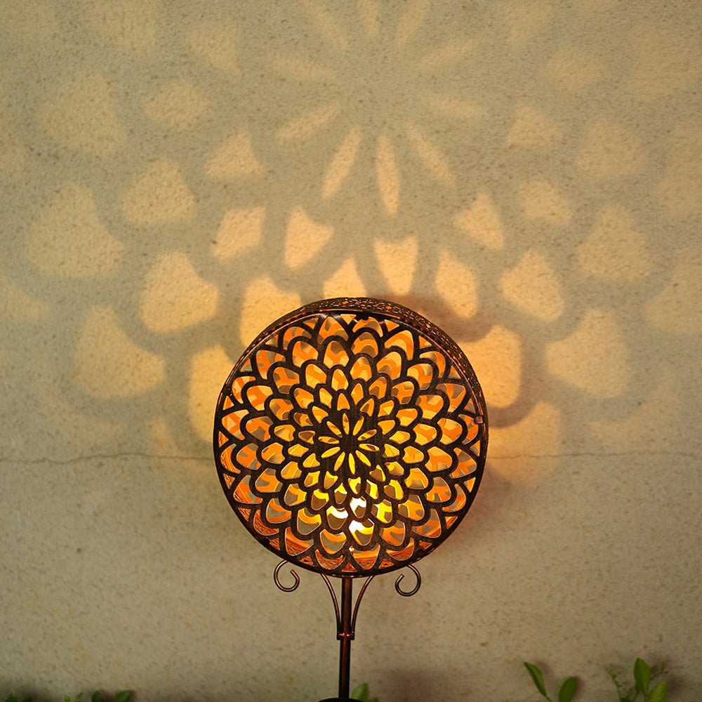 Francis Bohemian Solar Hollow Drum LED Outdoor Lamp