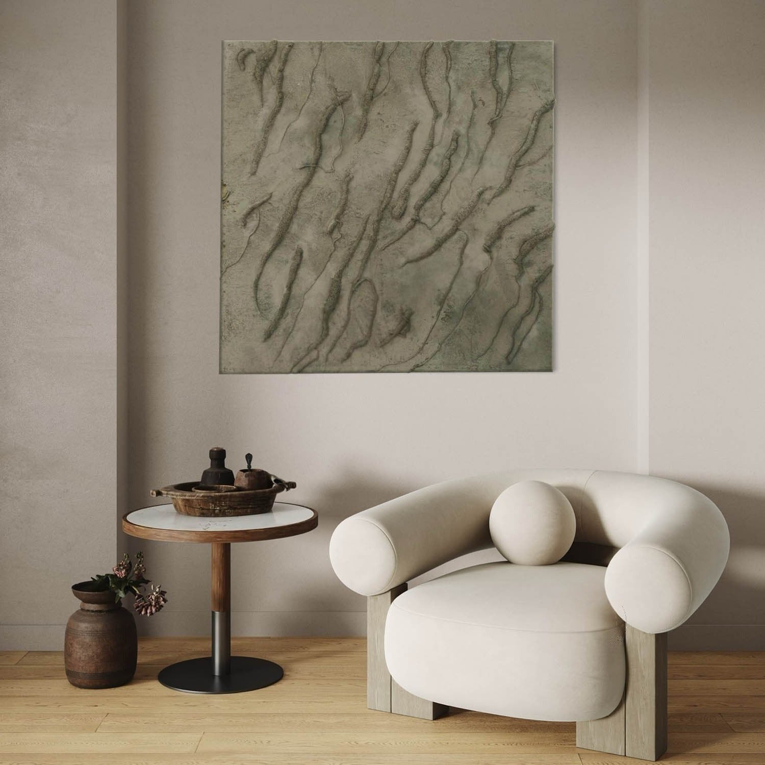 Wall Art Square 3D Texture Oil Painting - Neutralighting