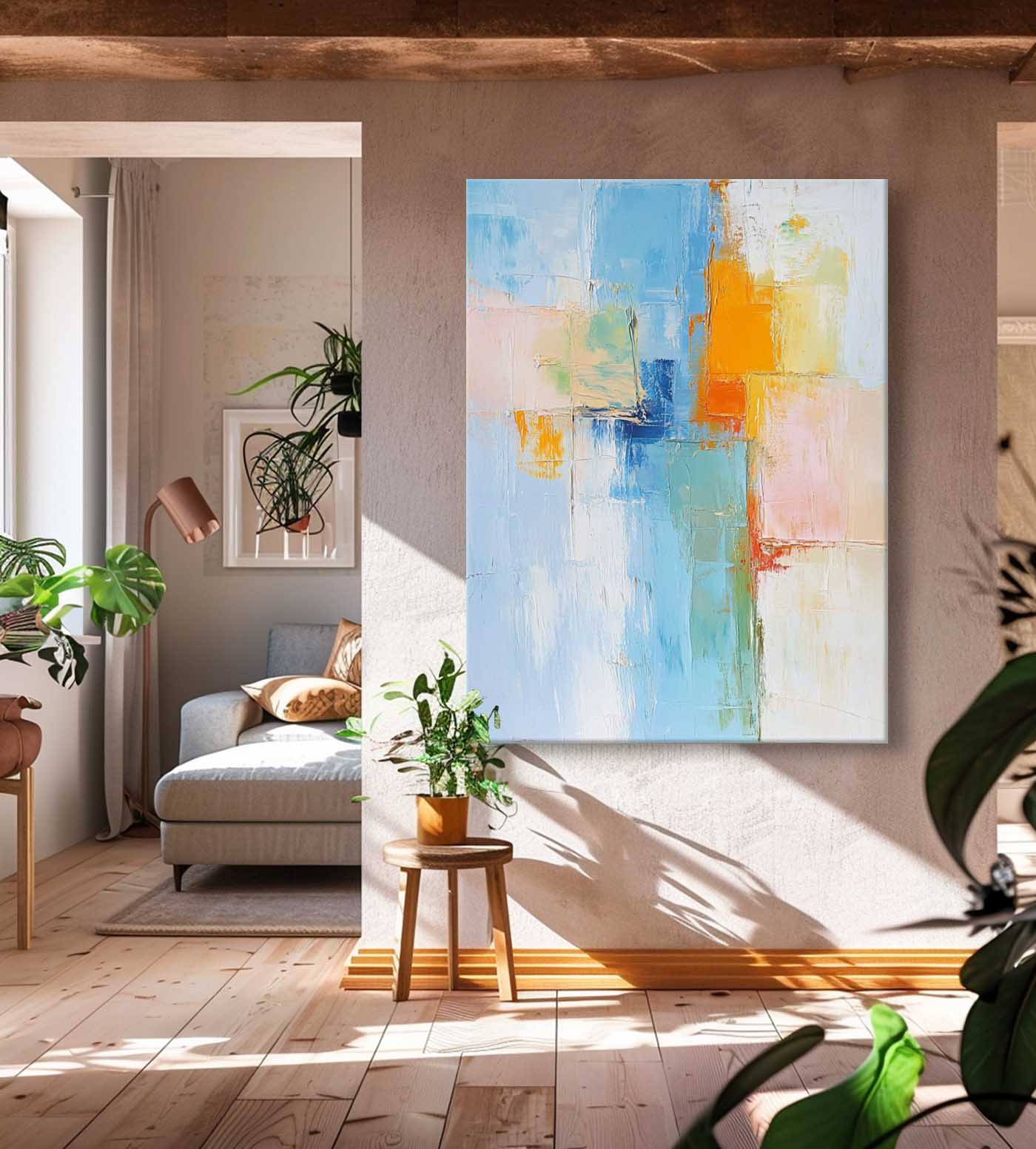 Abstract Canvas Art AB605 - Neutralighting
