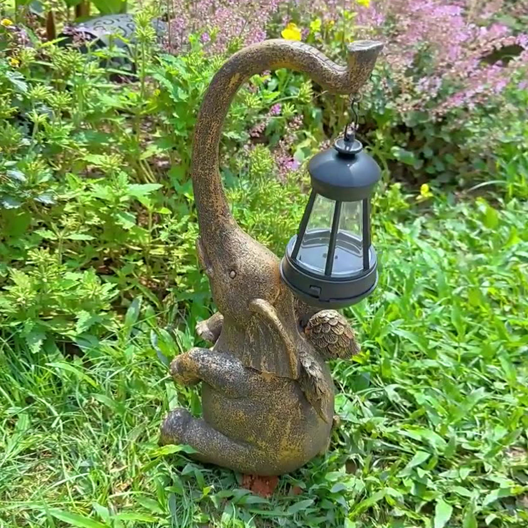Frnce Solar Unique Animal Resin Outdoor Lights
