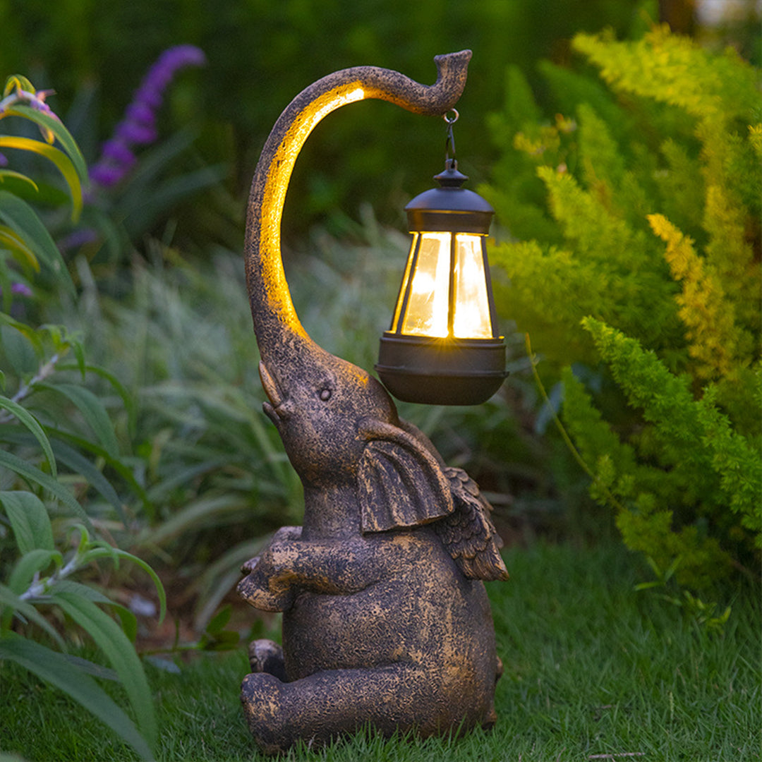 Frnce Solar Unique Animal Resin Outdoor Lights