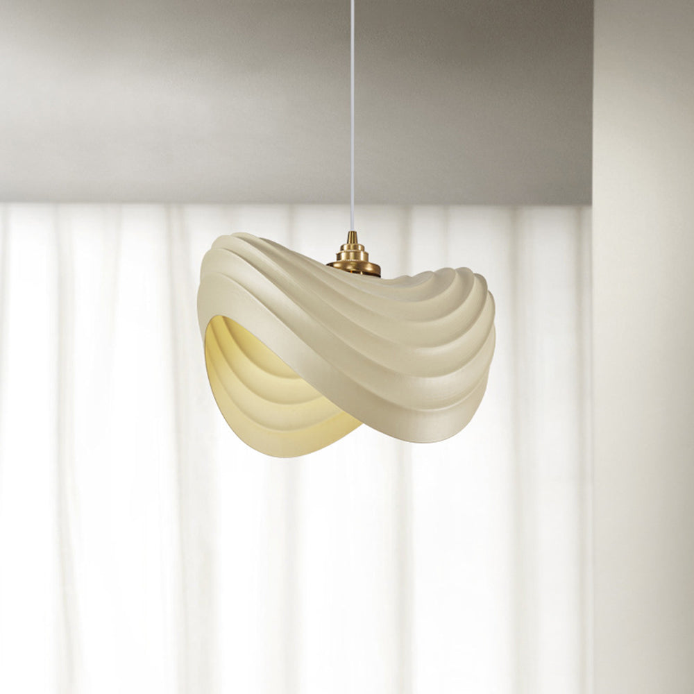 Ritta Wabi-Sabi Minimalisme Ripple Pendant Light, Resin&Metal - Neutral Decor