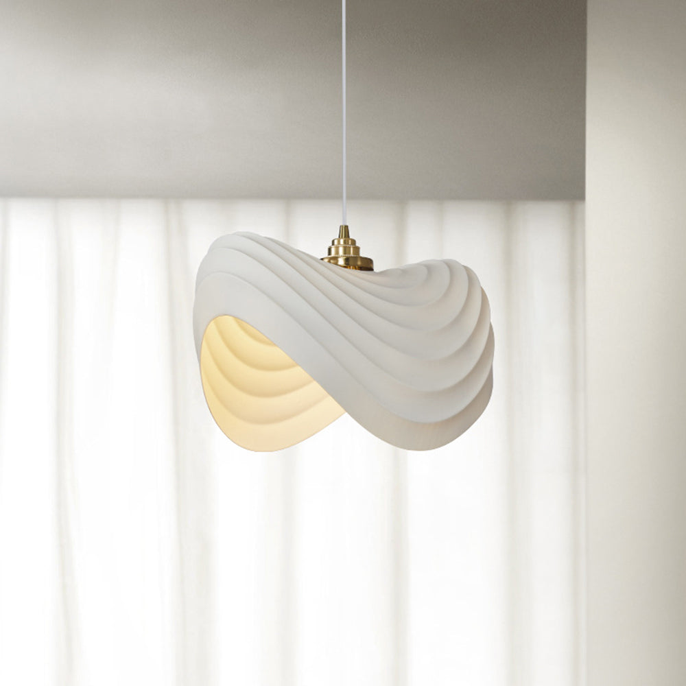 Ritta Wabi-Sabi Minimalisme Ripple Pendant Light, Resin&Metal - Neutral Decor