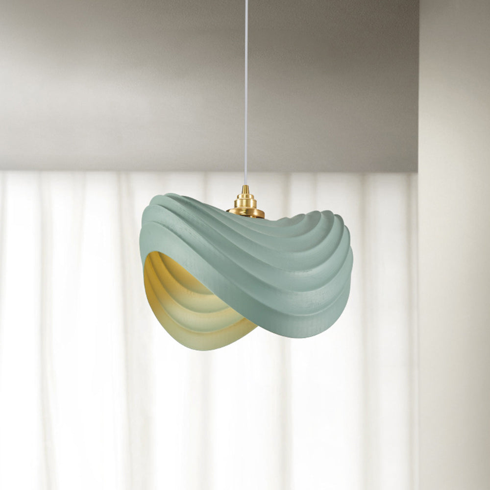 Ritta Wabi-Sabi Minimalisme Ripple Pendant Light, Resin&Metal - Neutral Decor
