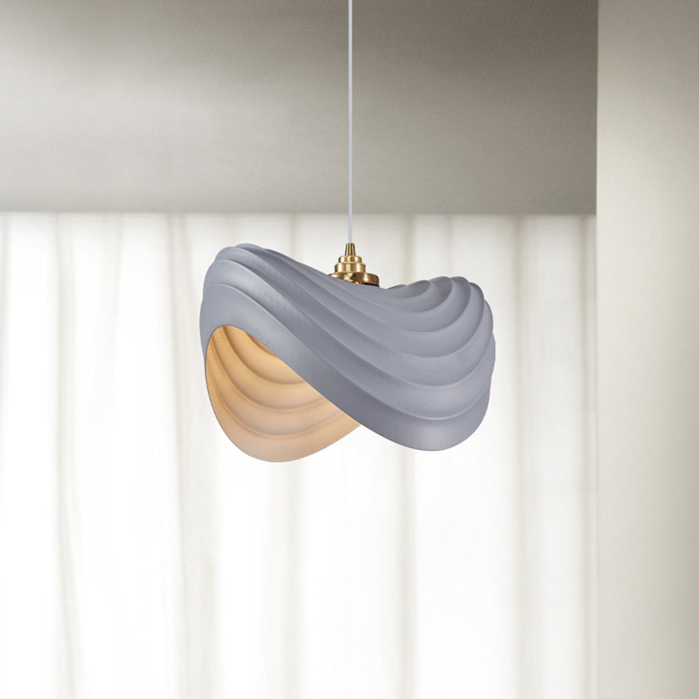 Ritta Wabi-Sabi Minimalisme Ripple Pendant Light, Resin&Metal - Neutral Decor