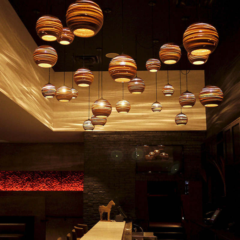 Muto Pastoral Silkworm Rustic Paper Pendant Light - Neutral Decor
