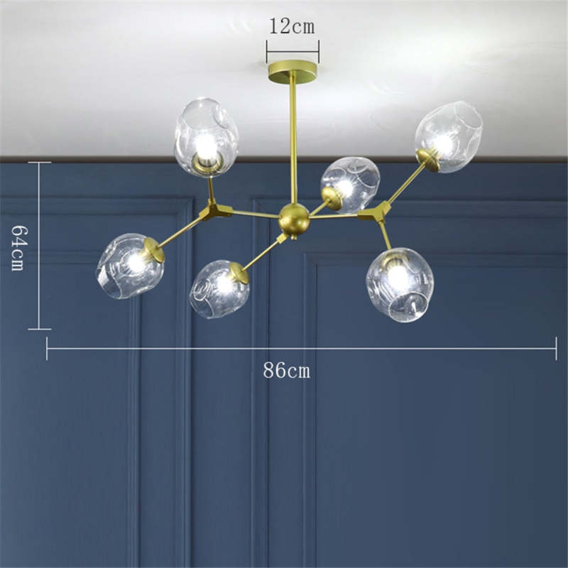 Valentina Modern Bubble Metal Pendant Light, Black/Gold - Neutral Decor