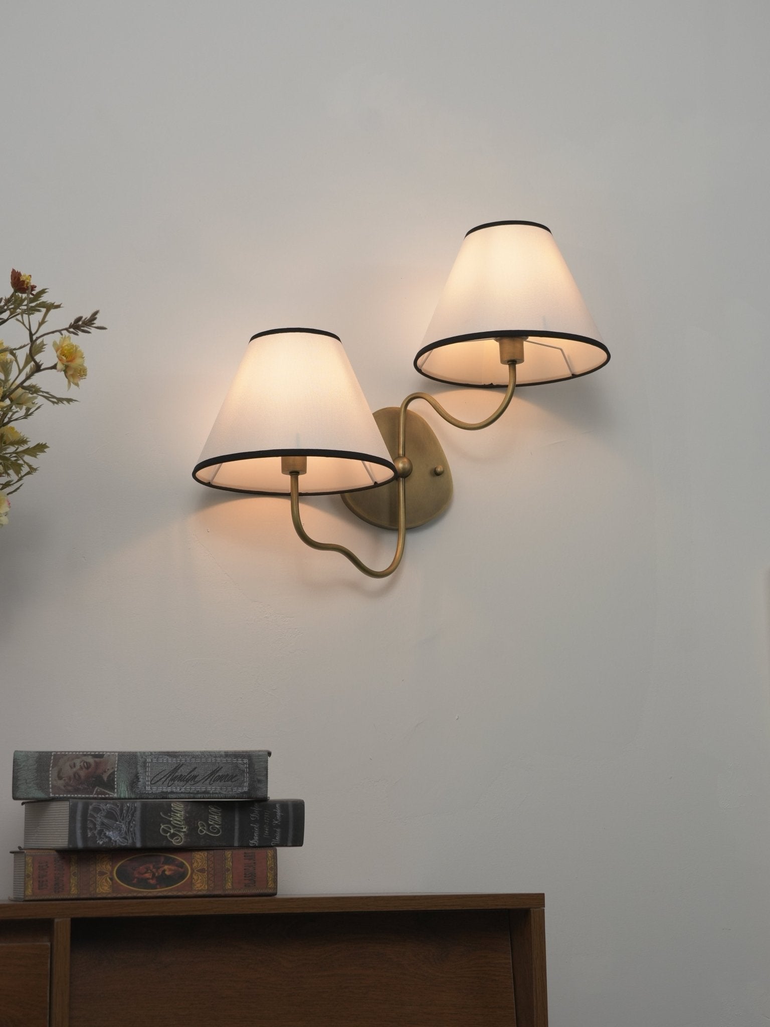 Clara Double Wall Sconce-Neutral Decor