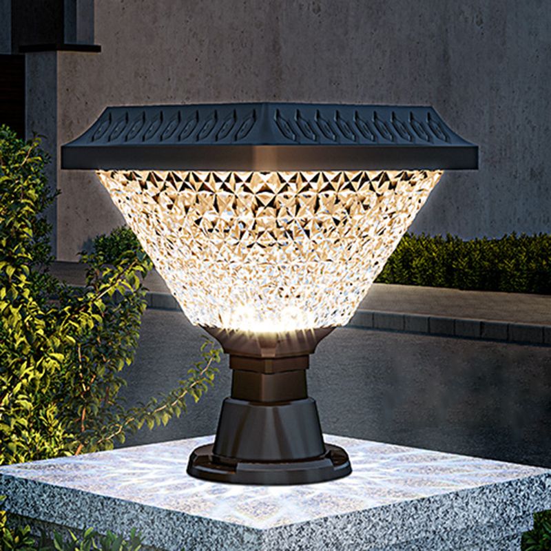 Ray Modern Geometry Acrylic Outdoor Floor Lamp, Black - Neutral Decor