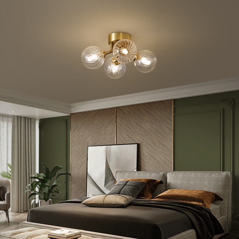 Valentina Modern Clear Bubble Glass Ceiling Light - Neutral Decor
