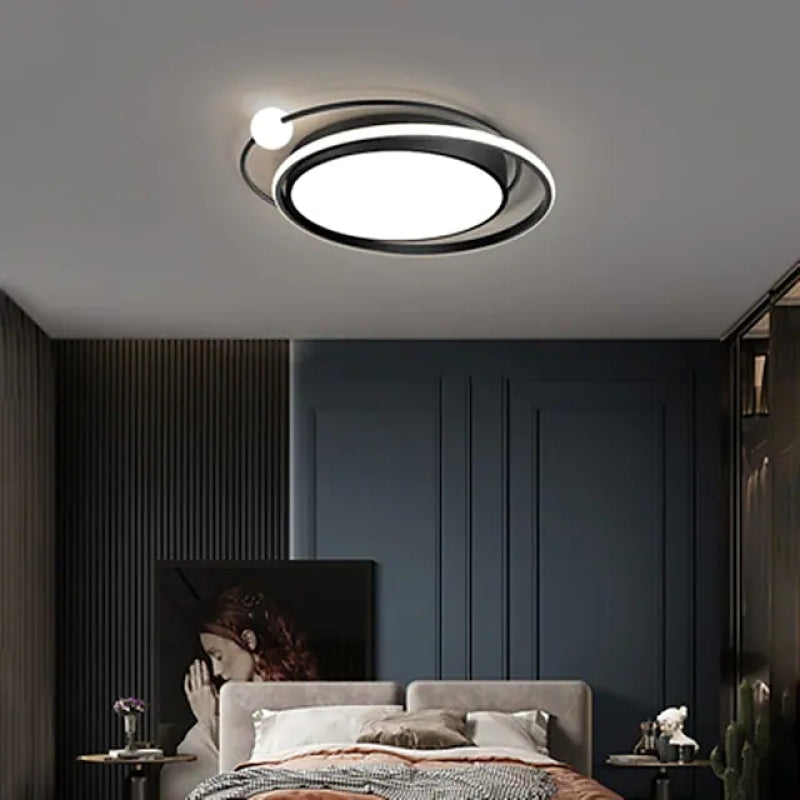 Arisha Modern Multi Orbit Flush Mount Ceiling Light, Black/Gold - Neutral Decor