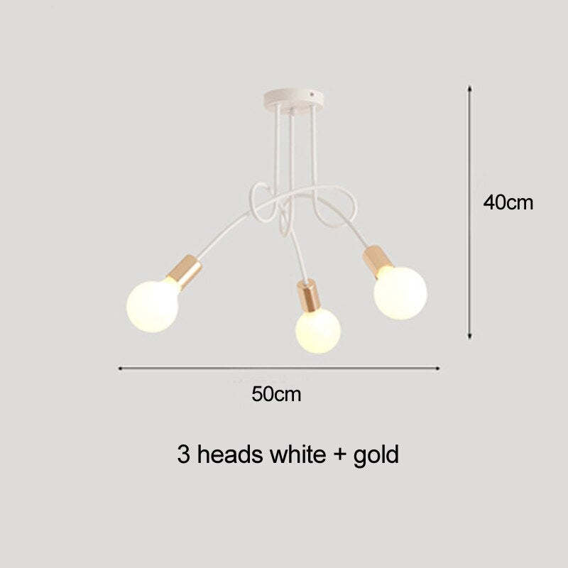 Arisha Modern Linear Curve Metal Ceiling Light, Dining Room/Living Room - Neutral Decor