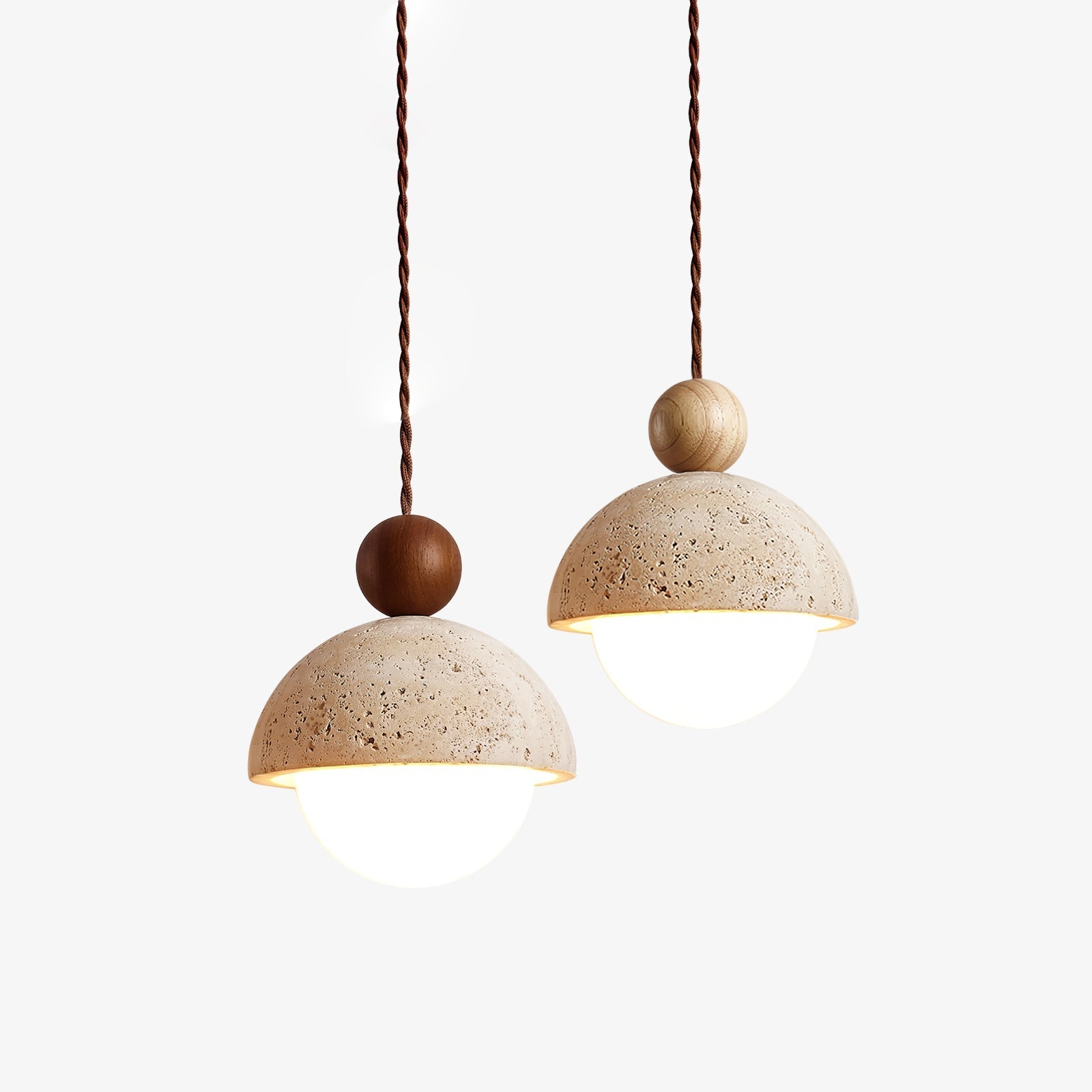 Bexn Travertine Pendant Light-Neutral Decor