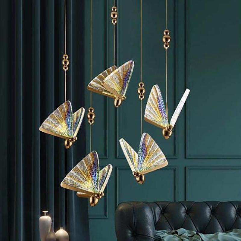 Arisha Art Deco Butterfly Pendant Light, 2 Color - Neutral Decor