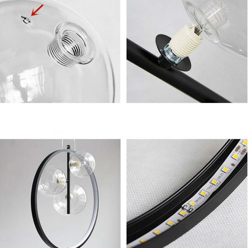 Arisha Nordic Glass Bubbles LED Modern Pendant Light for Dining Room - Neutral Decor