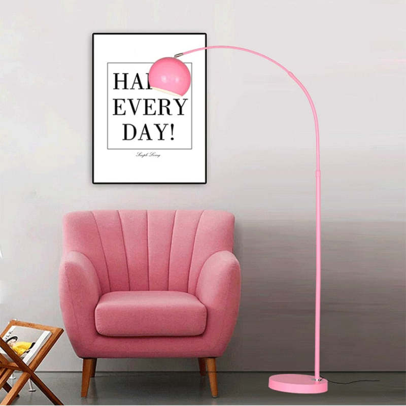 Mira Macaron Modern Fishing Arc Floor Lamp - Neutral Decor