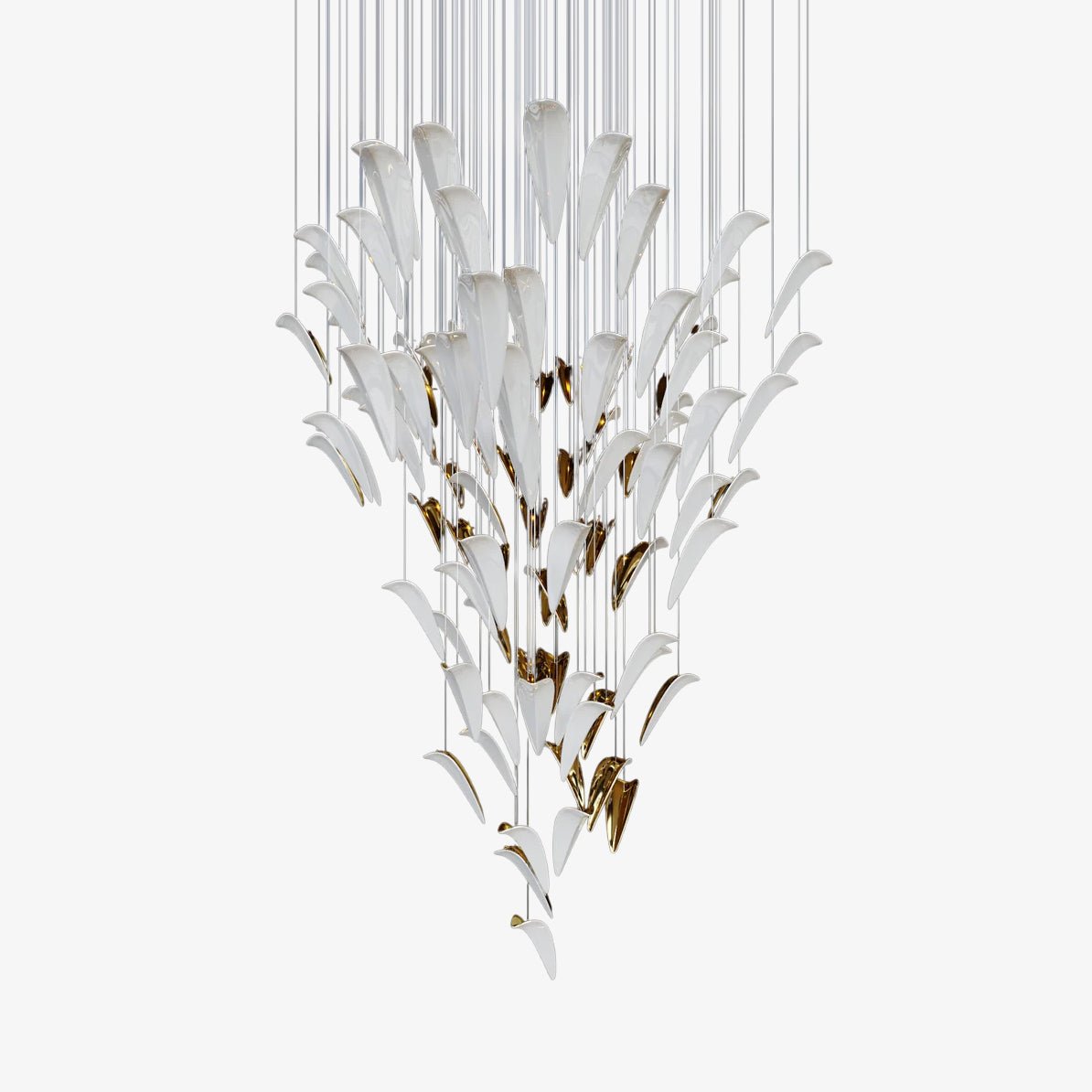 White Feather Art Deco Customize Chandelier-Neutral Decor