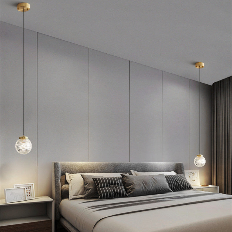 Arisha Modern Circle Glass Pendant Light for Bedroom & Hotel - Neutral Decor