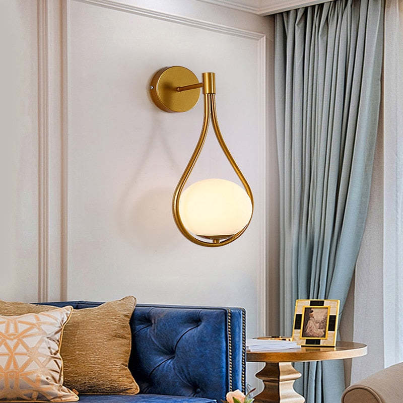 Valentina Drop Shape Wall Lamp, 2 Style - Neutral Decor