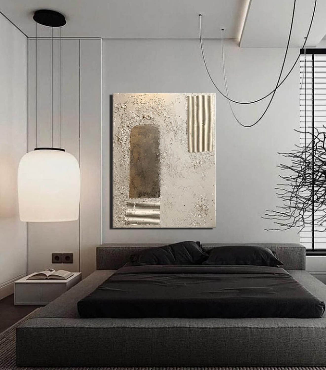 Wabi-Sabi Multi-Texture Abstract Painting - Neutralighting