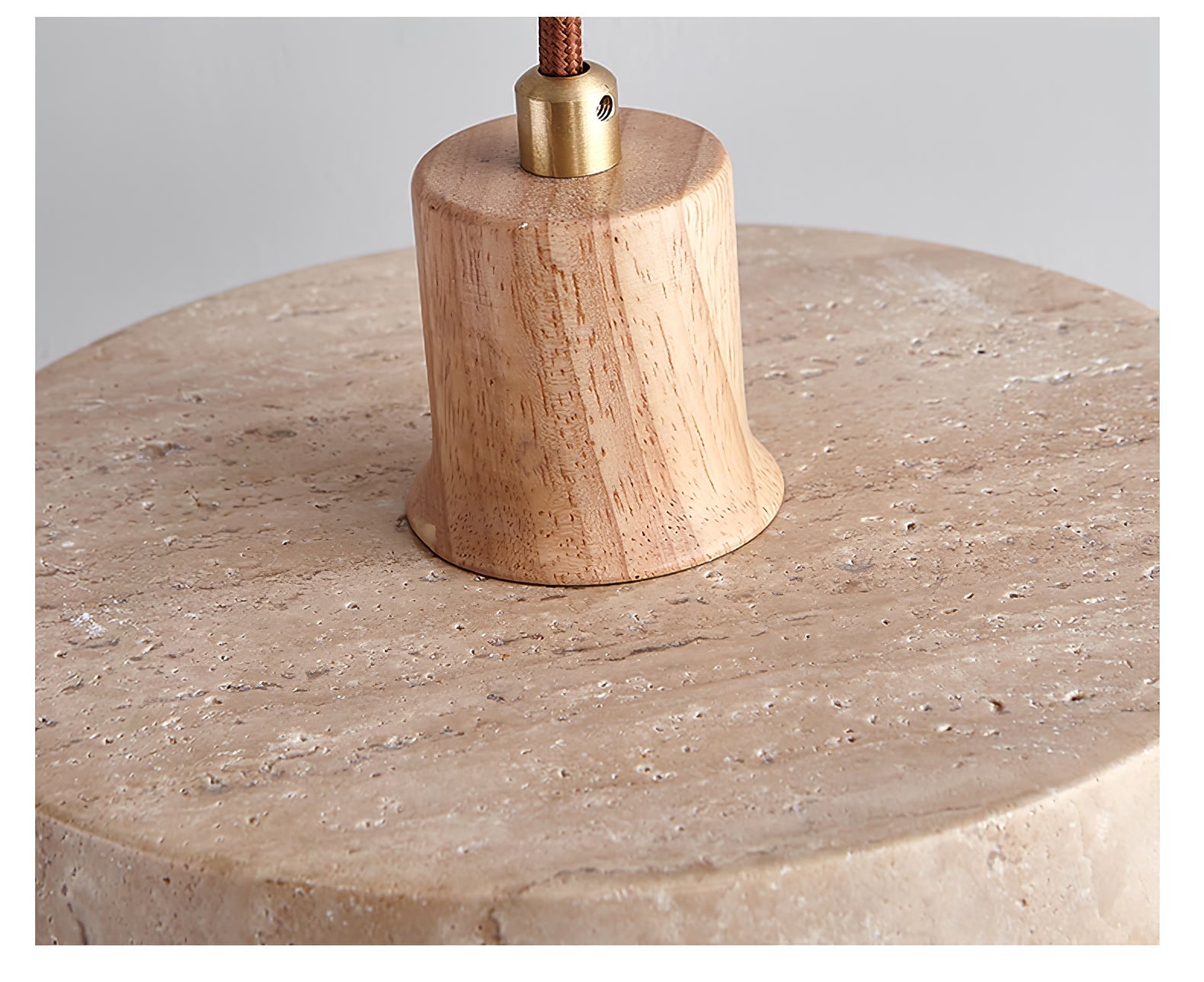 Evvynor Travertine Pendant Light-Neutral Decor