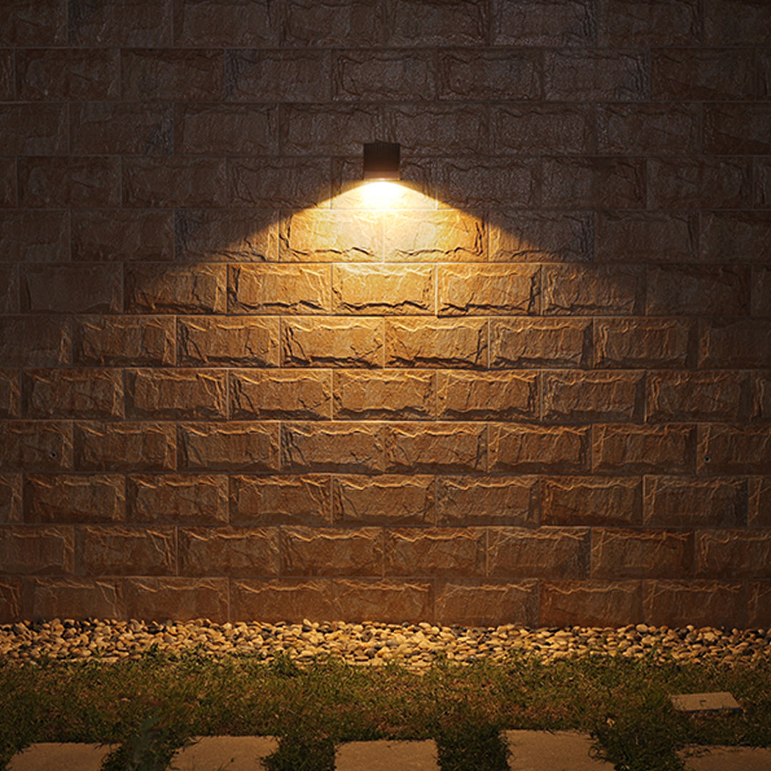 Harlan Industrial Minimalist Glass Outdoor Wall Light