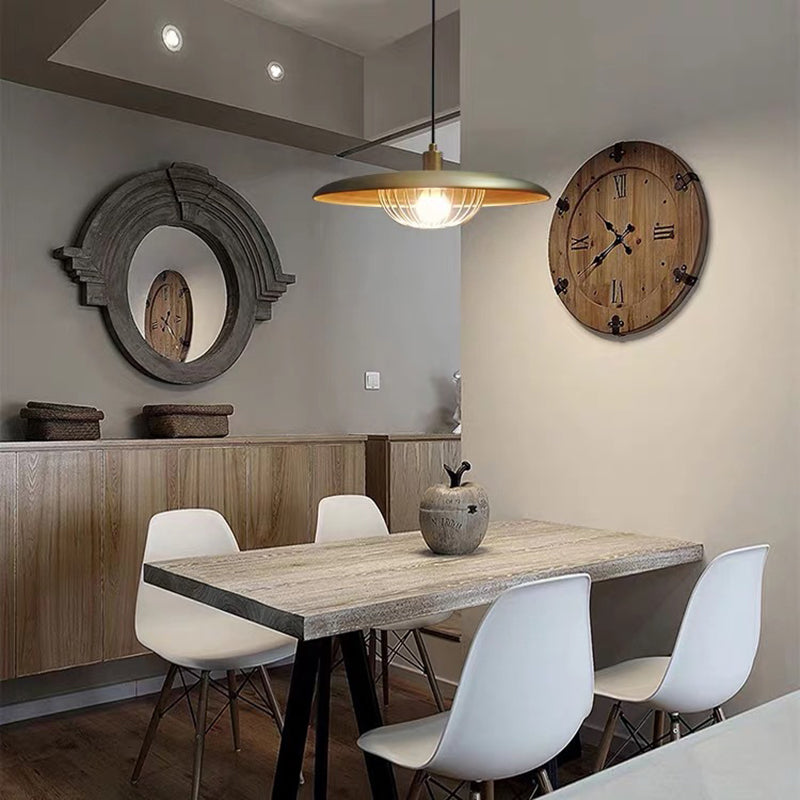Arisha Modern Nordic Dome Pendant Light, Gold/Brown/Grey/Brown/Wood - Neutral Decor