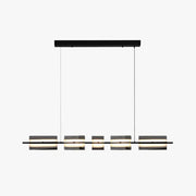 Arisha Modern Nordic Linear Copper/Glass Pendant Light, Brass/Black - Neutral Decor