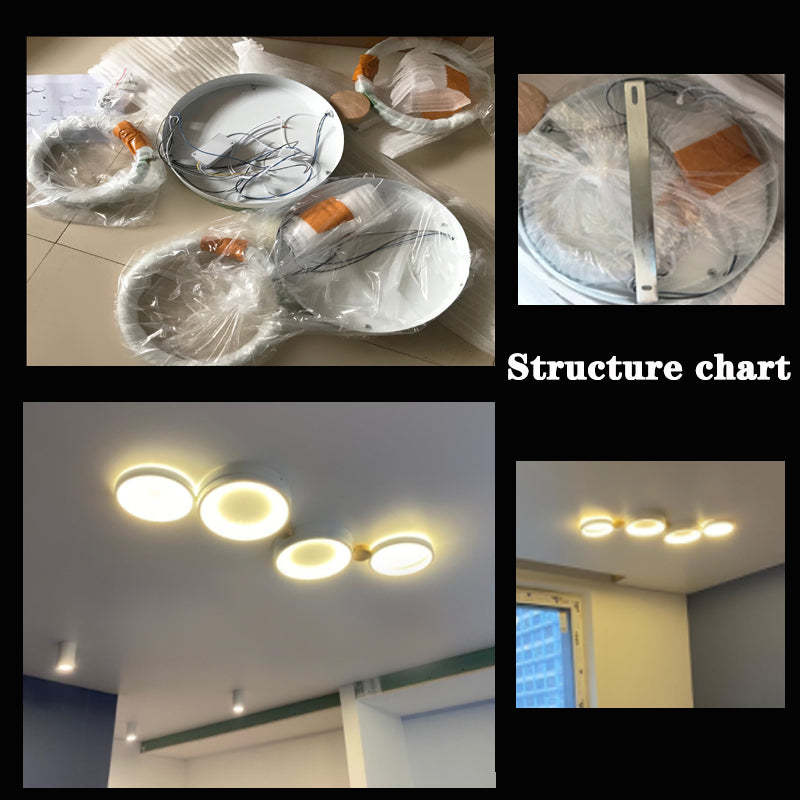 Arisha Round Flush Mount Ceiling Light 3 Colour 3/4/5/6/7 Heads - Neutral Decor