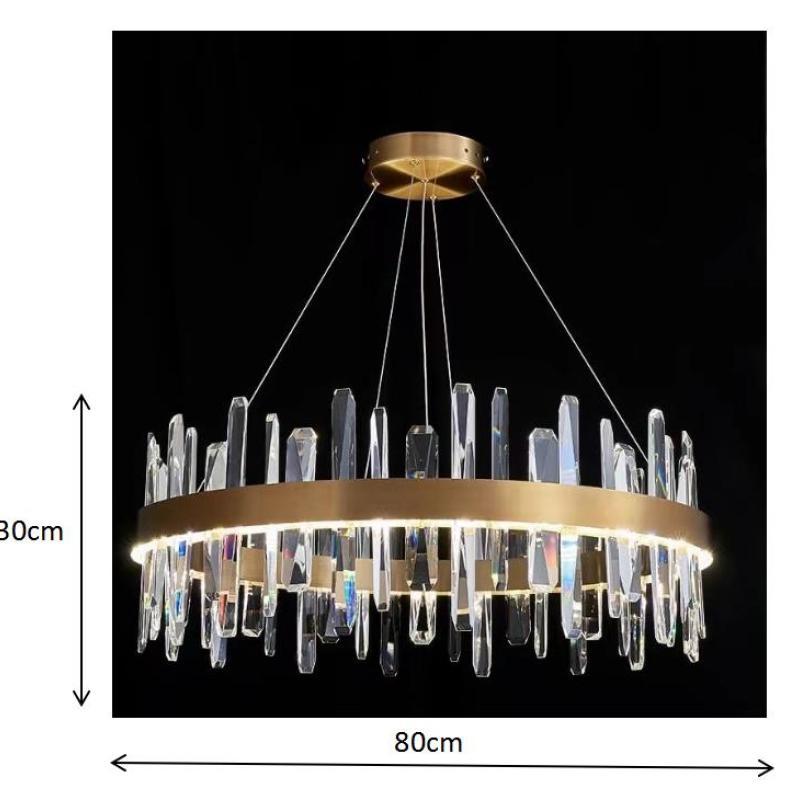 Kristy Modern Crystal Ring Chandelier Black&Gold - Neutral Decor
