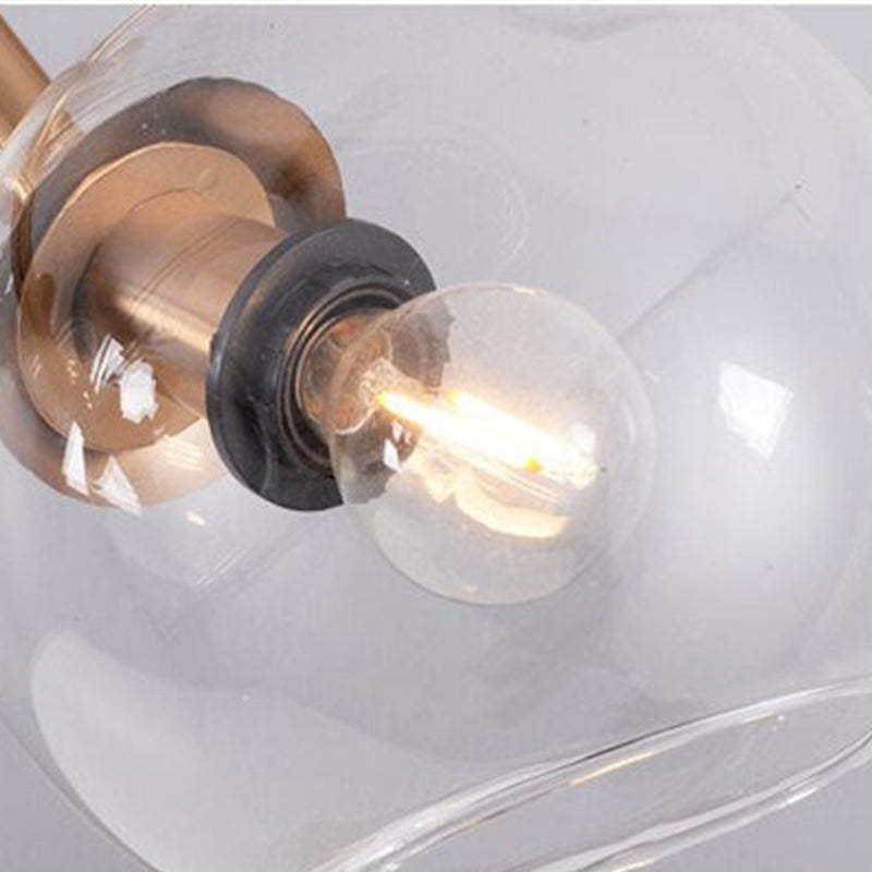 Valentina Modern Glass Globe Bubble Pendant Light Black/Gold - Neutral Decor