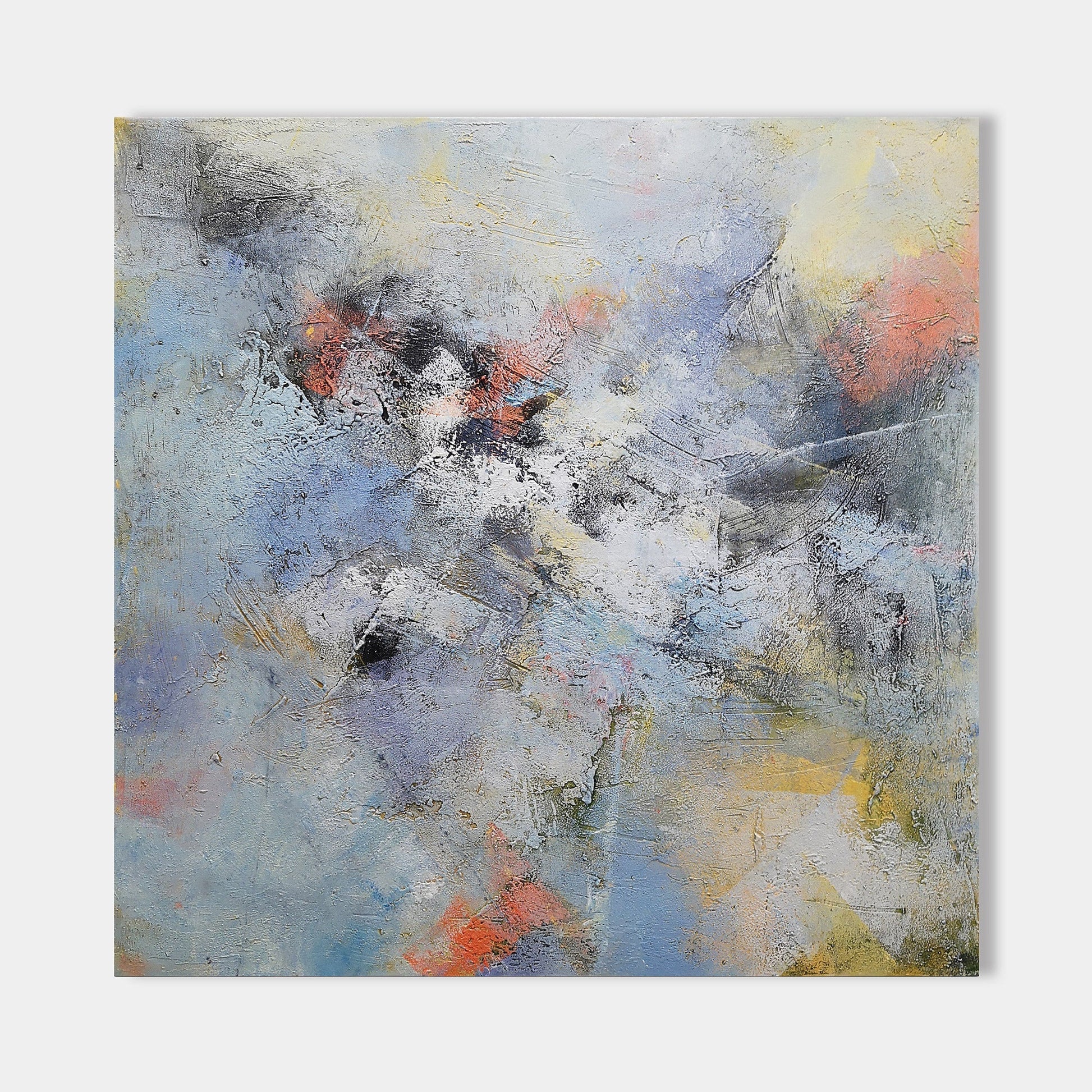 Square Abstract Painting 40'' X 40'' IS42 - Neutralighting