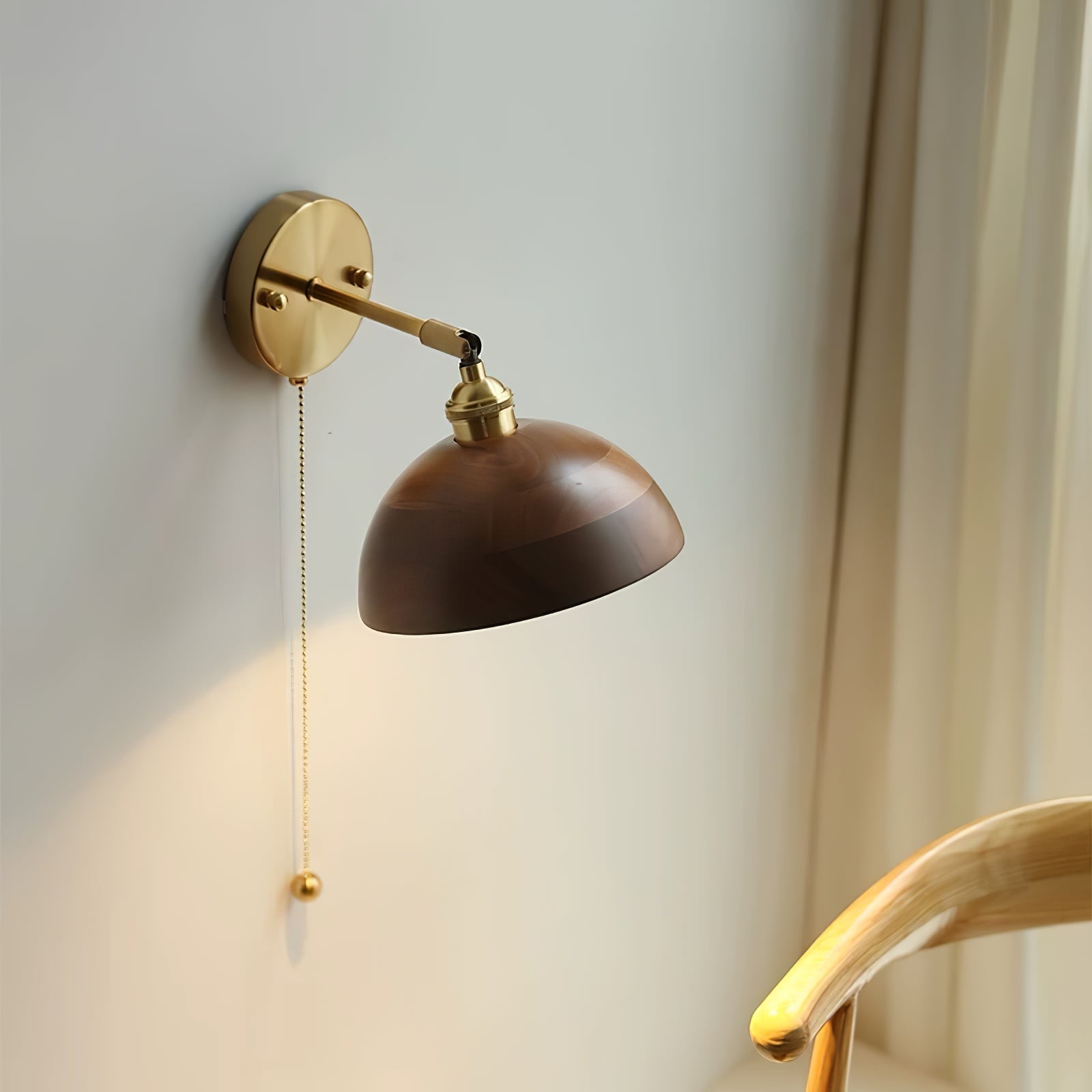 Rasen Vintage Wood Wall Lamp-Neutral Decor