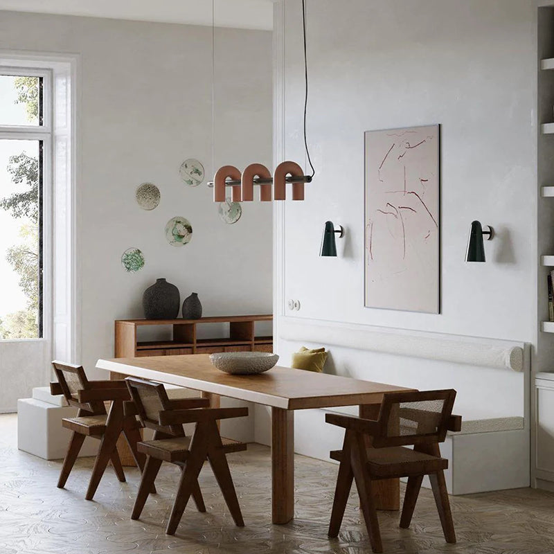 Arisha Modern Pendant Light Linear With 3 U-Shaped Light - Neutral Decor