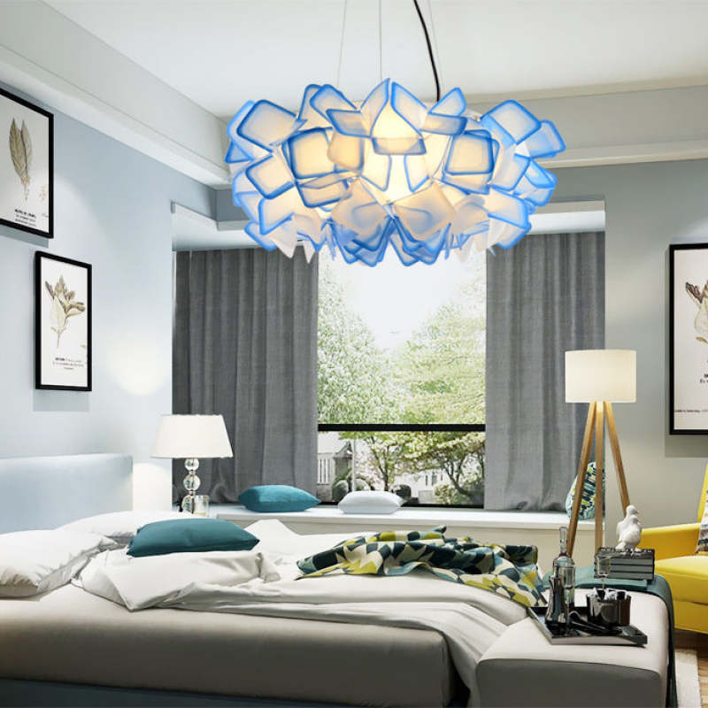 Arisha Modern Multicolour Decorative Flower Acrylic Pendant Light - Neutral Decor