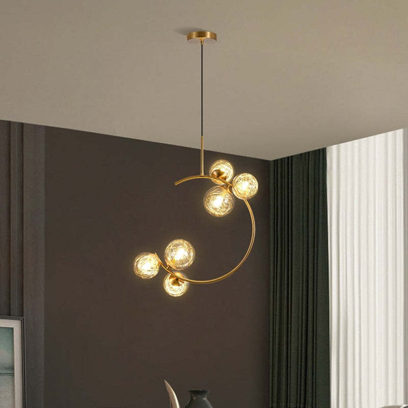 Valentina Modern Glass Globe Pendant Light, Metal & Glass, 3 Style - Neutral Decor