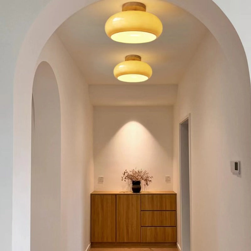 Charlotte Flush Mount Ceiling Light Wood-Neutral Decor