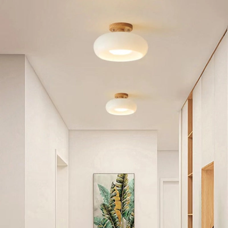 Charlotte Flush Mount Ceiling Light Wood-Neutral Decor