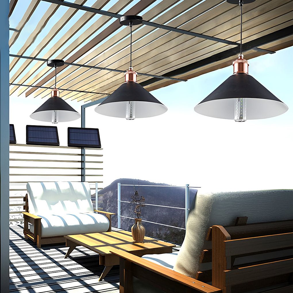 Frasier Classic Conical Solar LED Outdoor Pendant Lights