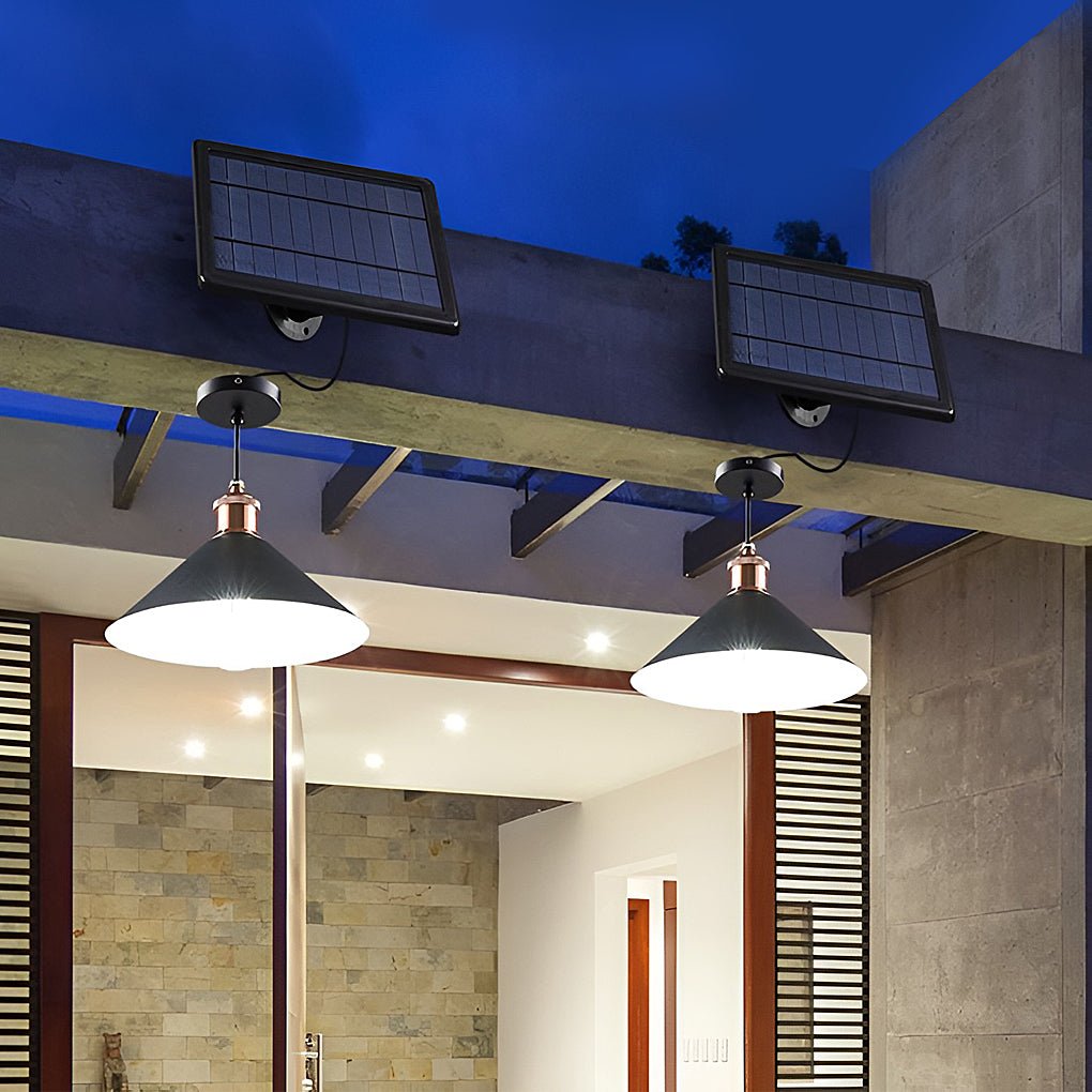 Frasier Classic Conical Solar LED Outdoor Pendant Lights