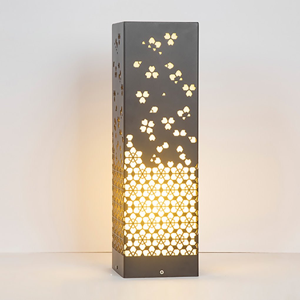 Tracy Asian Decorative Snowflake Design Steel Outdoor Light
