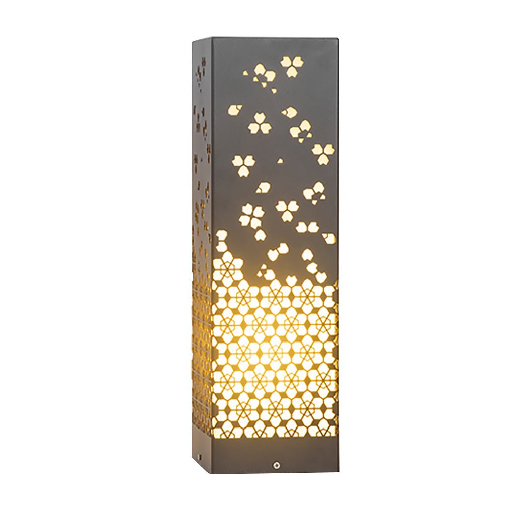 Tracy Asian Decorative Snowflake Design Steel Outdoor Light