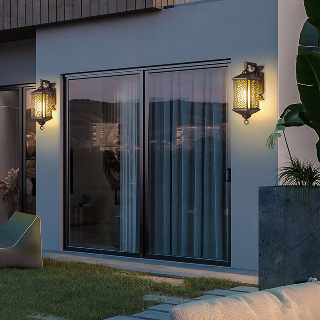 Oline Classical Hollow Pattern Outdoor Wall Lamp