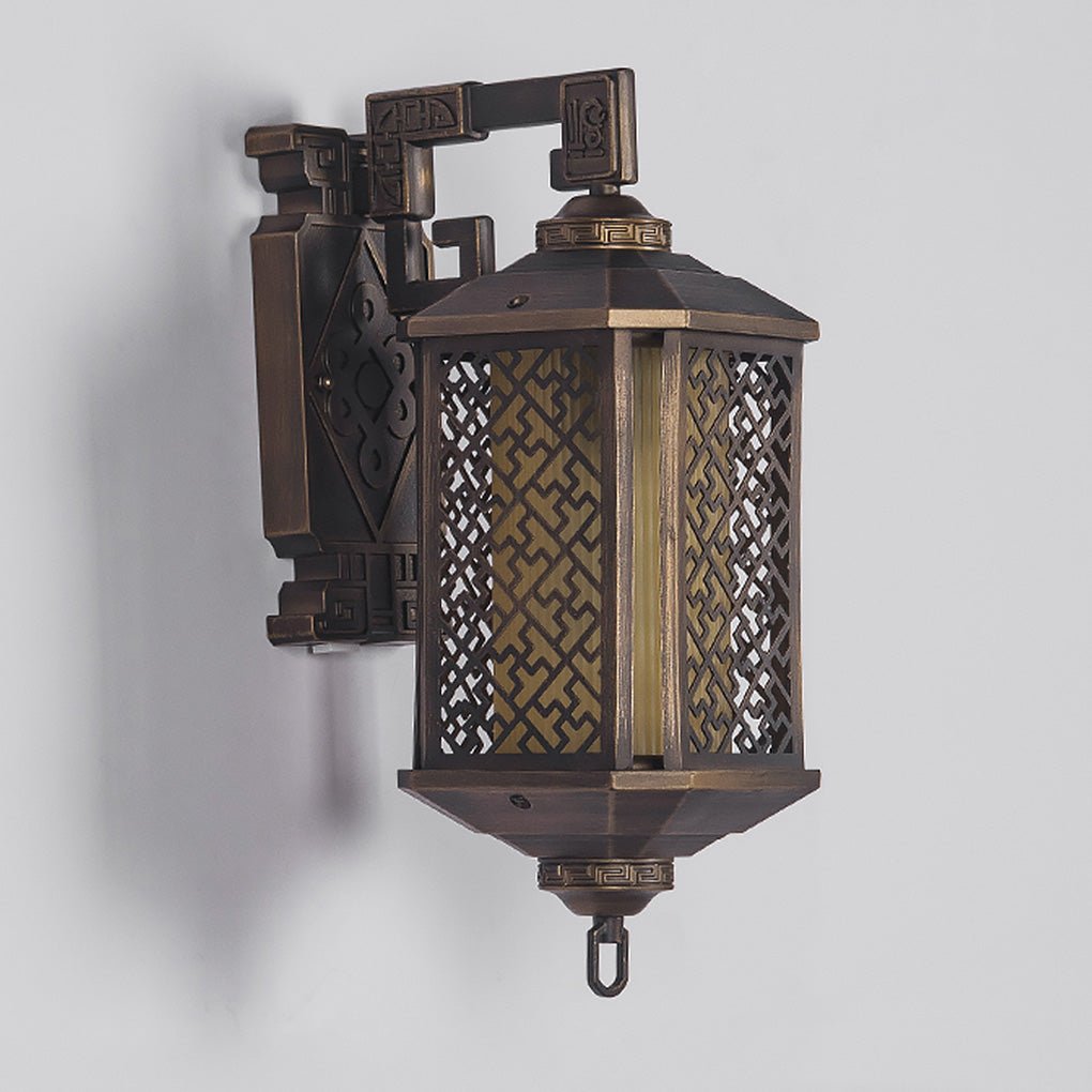 Oline Classical Hollow Pattern Outdoor Wall Lamp