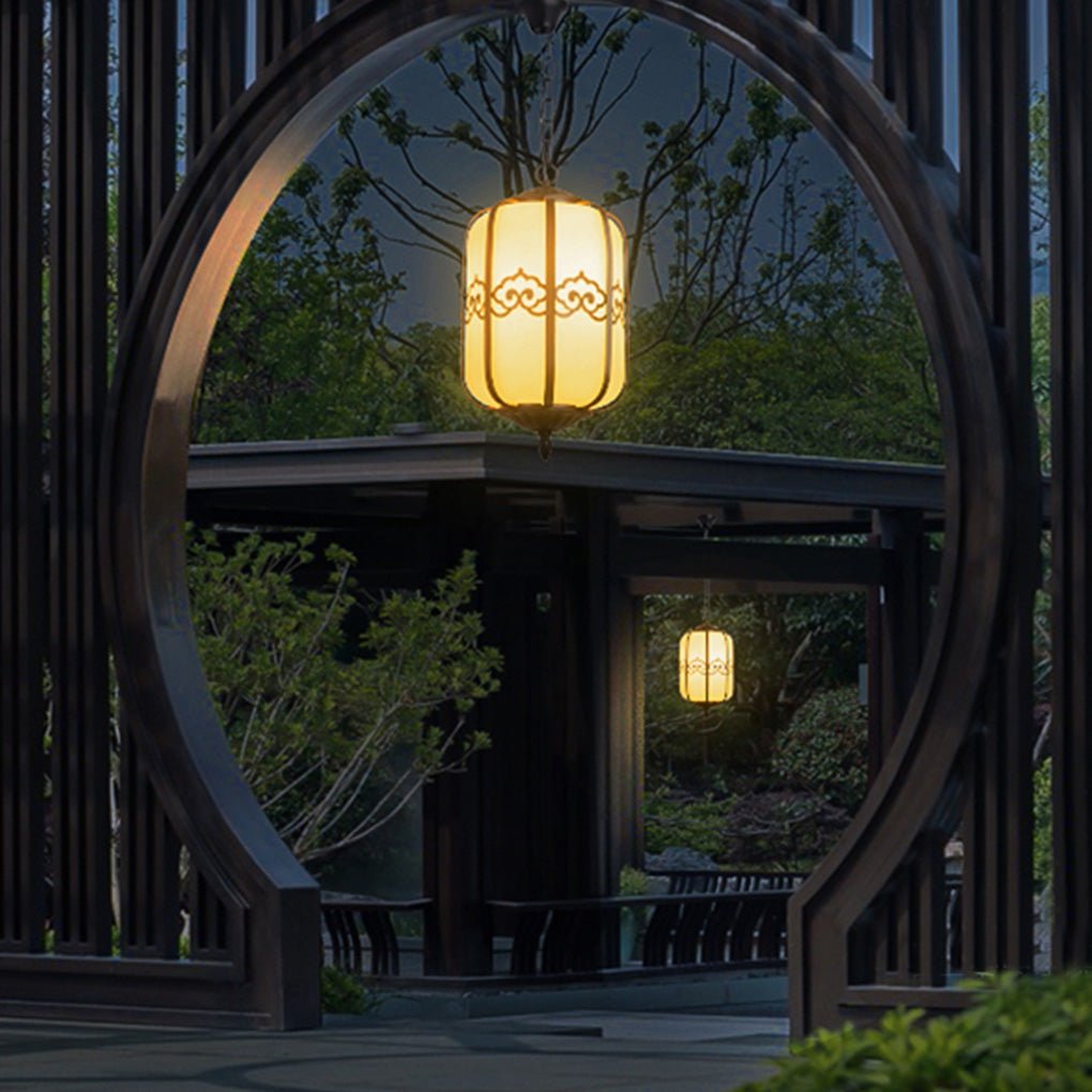 Lucill Classical Landscape Marble Outdoor Chandelier Lighting