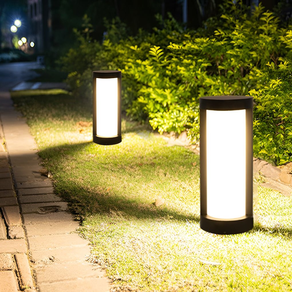 Leann Cylindrical LED Bollard Outdoor Pathway Light