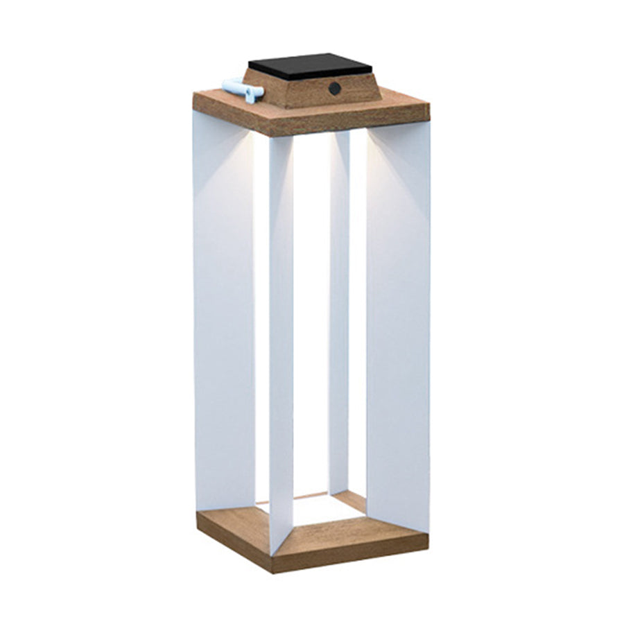 Ernestin Solar Modern Steel Outdoor Floor Lamp