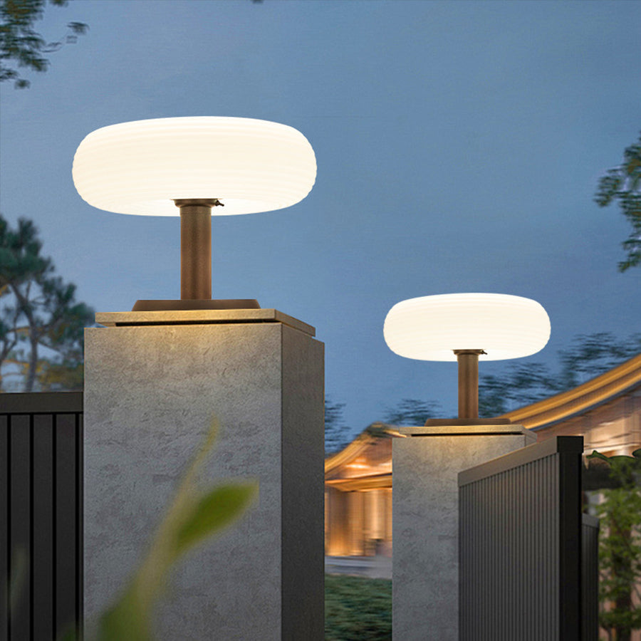 Tila Round Landscape Outdoor Pillar Lights